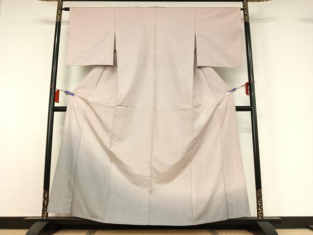 平和屋着物▽訪問着 単衣 紬地 霞文 暈し染め 正絹 逸品 AABI2110jh