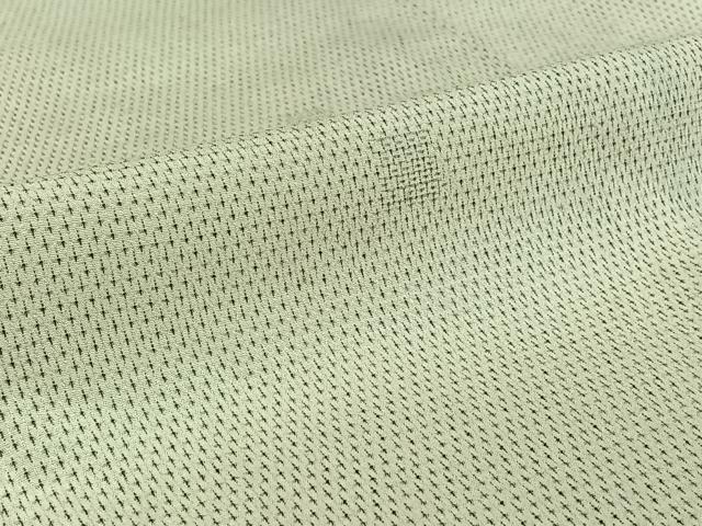 平和屋着物▽本塩沢 単衣 110亀甲 蚊絣 正絹 逸品 AABI2113jh