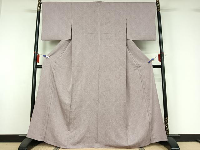 平和屋着物▽上質な小紋 単衣 霞文 正絹 逸品 AABI2116jh
