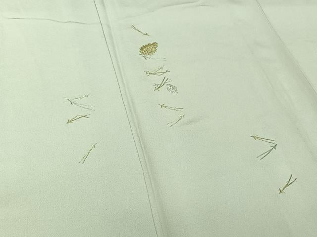 平和屋着物▽豪華色留袖 単衣 駒刺繍 吹き寄せ文 正絹 逸品 AABI2121jh