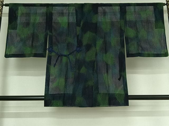 平和屋着物▽道中着 スリーシーズン 春夏秋 塵除け 霞文 正絹 逸品 AABI2130jh