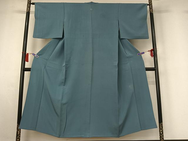平和屋着物▽上質な色無地 単衣 浅縹色 正絹 逸品 AABI2152jh