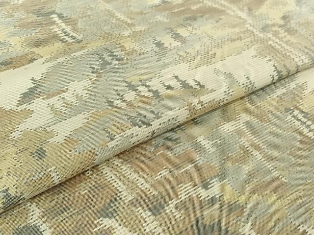 平和屋着物▽本場大島紬 白大島 単衣 風景文 正絹 逸品 AABI2157jh