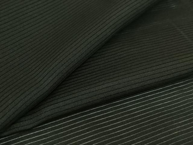 平和屋着物▽夏物 男性 羽織 黒紋付 スリーシーズン 春夏秋 絽 暗黒色 正絹 逸品 AABI2187jh
