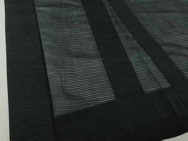 平和屋着物▽男性 羽織 スリーシーズン 春夏秋 塵除け 暗黒色 黒地 正絹 逸品 AABI2188jh