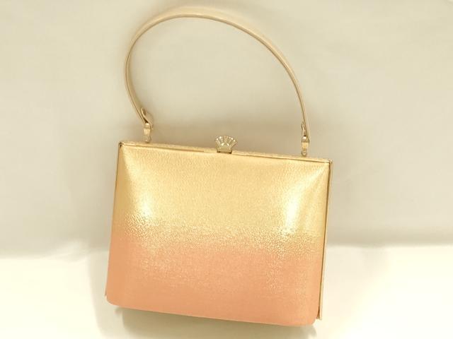 平和屋着物▼和装小物 和装バッグ ハンドバッグ 佐賀錦 草花文 金糸 逸品 AABI2220ay