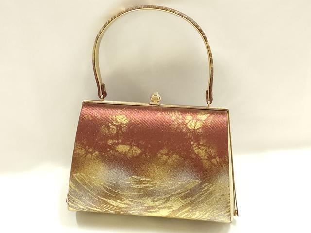 平和屋着物▼和装小物 和装バッグ 金鷲本舗 東京謹製 キンワシ印 ハンドバッグ 金銀糸 逸品 AABI2222ay