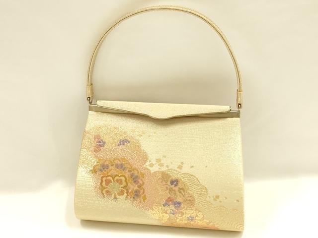 平和屋着物▼和装小物 和装バッグ ハンドバッグ 正倉院花文 金糸 逸品 AABI2224ay