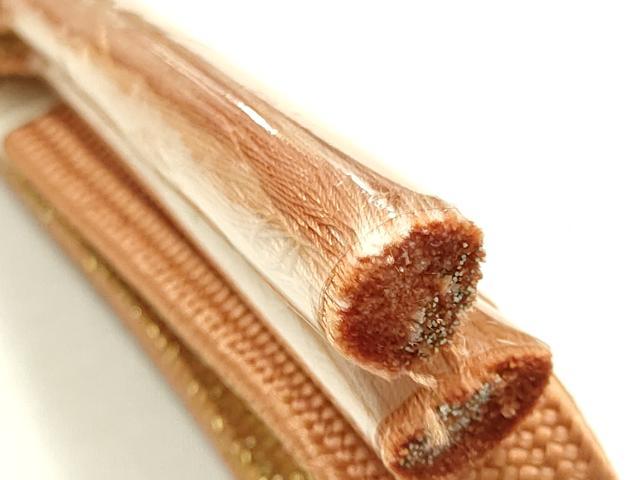 平和屋本店●和装小物 帯締め・帯揚げセット 高麗組 破れ色紙花文 金糸 暈し染め 逸品 未使用 AABI2244ay