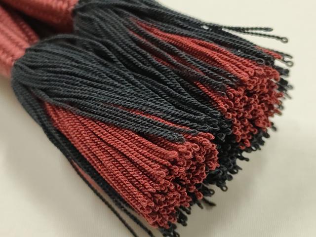 平和屋本店●和装小物 帯締め・帯揚げセット 丸組 京くみひも 亀甲花文 撚り房 逸品 未使用 AABI2255ay