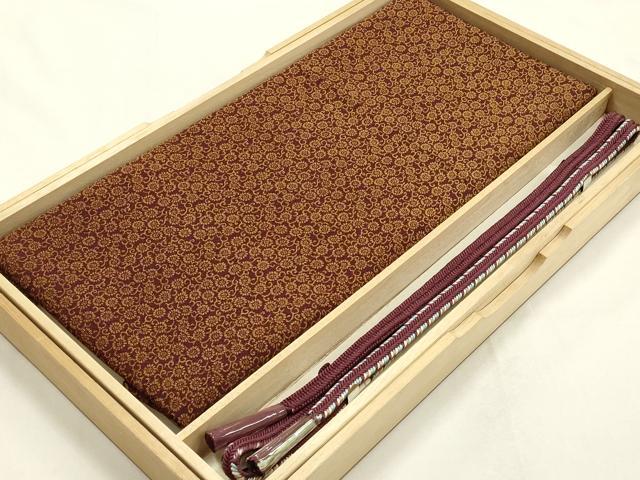 平和屋本店●和装小物 帯締め・帯揚げセット 冠組 花唐草 逸品 未使用 AABI2264ay