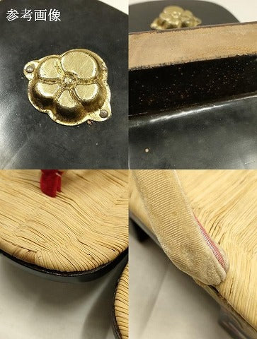平和屋着物●和装小物 下駄 畳表 飛鳥 金彩 逸品 AABI2304ay
