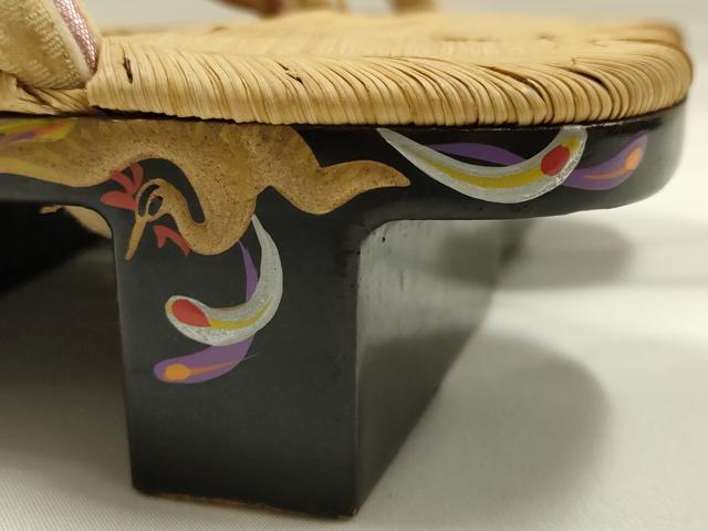 平和屋着物●和装小物 下駄 畳表 飛鳥 金彩 逸品 AABI2304ay
