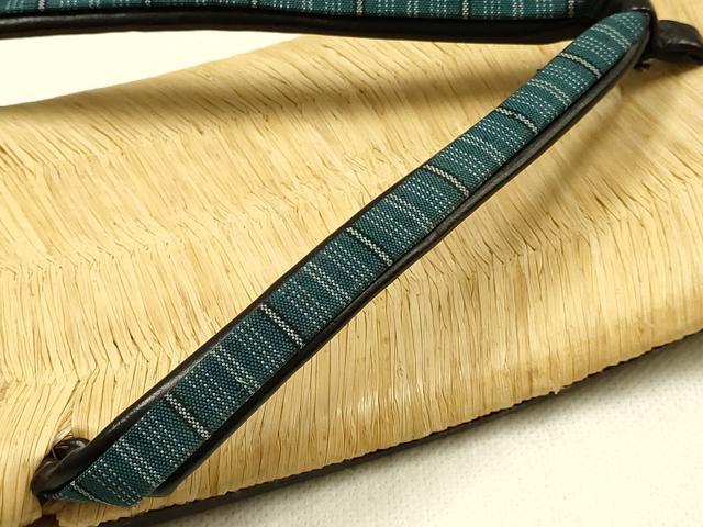 平和屋着物●男性 和装小物 雪駄 畳表 本革底 逸品 未使用 AABI2313ay