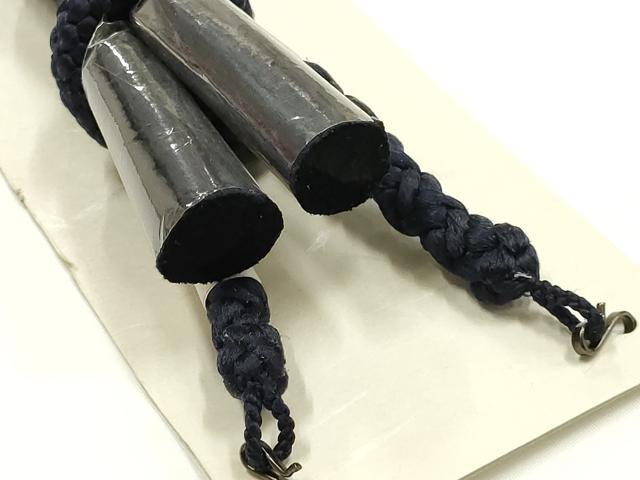 平和屋着物▼男性 和装小物 羽織紐3点 丸組 青色系 正絹 逸品 未使用 AABI2329ay