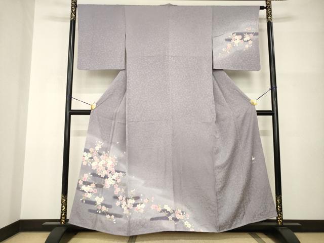 平和屋着物●訪問着 作家物 エ霞桜文 やまと誂製 正絹 逸品 AABI2405ck