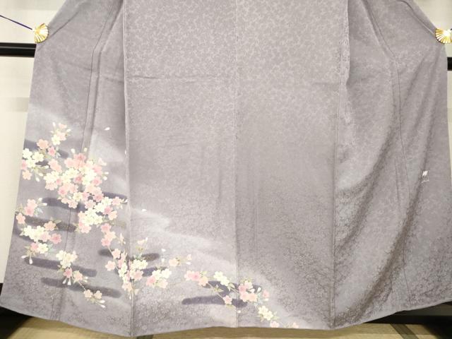 平和屋着物●訪問着 作家物 エ霞桜文 やまと誂製 正絹 逸品 AABI2405ck