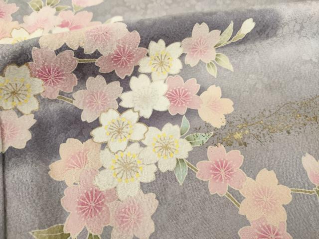 平和屋着物●訪問着 作家物 エ霞桜文 やまと誂製 正絹 逸品 AABI2405ck