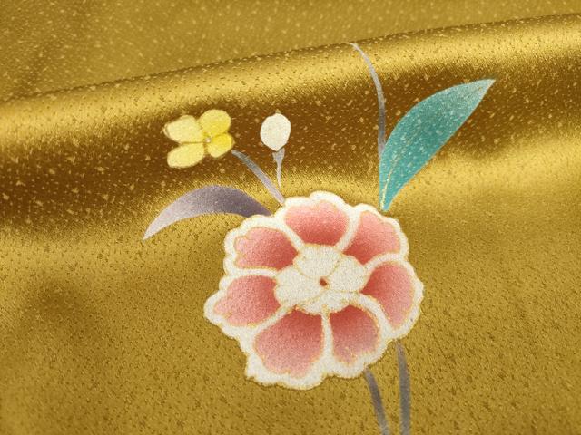 平和屋着物●訪問着 更紗花文 暈し染め 金彩 正絹 逸品 AABI2415ck