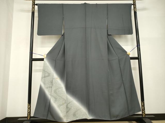 平和屋着物●訪問着 流水花文 暈し染め 正絹 逸品 AABI2416ck