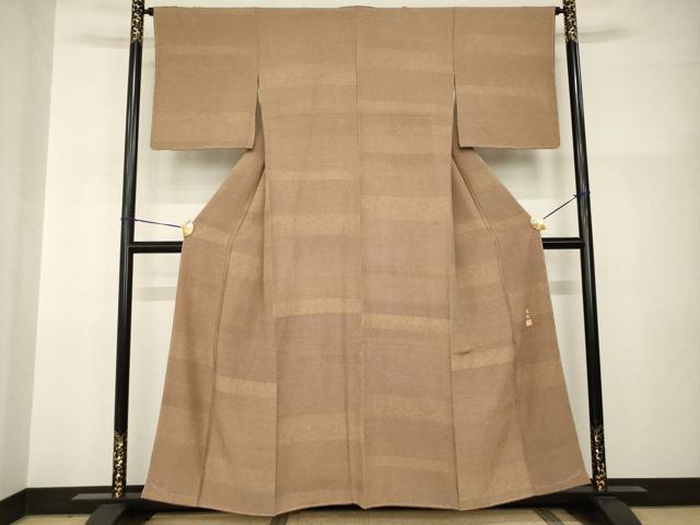 平和屋着物●小倉俊成 江戸小紋 横段文 正絹 逸品 AABI2421ck