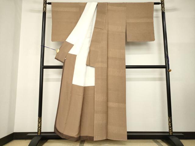 平和屋着物●小倉俊成 江戸小紋 横段文 正絹 逸品 AABI2421ck