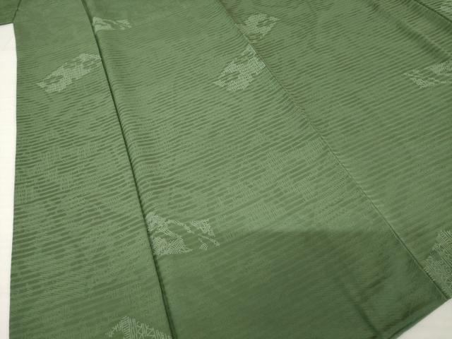 平和屋着物●上質な小紋 幾何学花文 正絹 逸品 AABI2425ck
