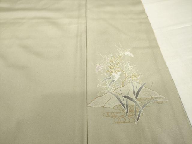 平和屋着物●訪問着 飛鶴風景文 暈し染め 正絹 逸品 AABI2427ck