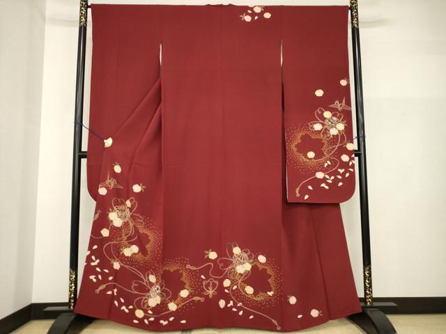 平和屋着物●豪華振袖 刺繍 花鞠文 金糸 正絹 逸品 AABI2435ck