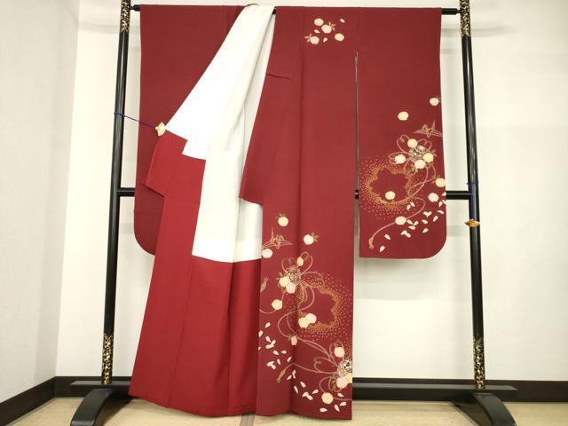 平和屋着物●豪華振袖 刺繍 花鞠文 金糸 正絹 逸品 AABI2435ck