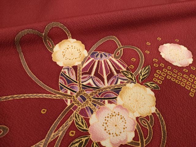 平和屋着物●豪華振袖 刺繍 花鞠文 金糸 正絹 逸品 AABI2435ck
