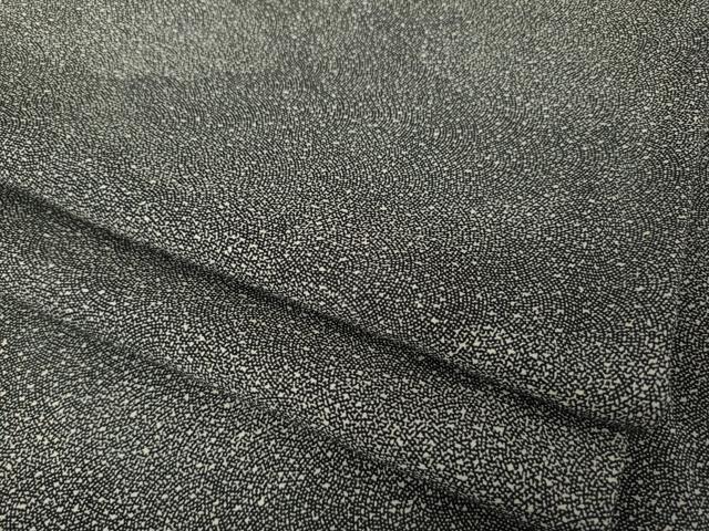 平和屋着物●江戸小紋 雲重ね文 黒地 正絹 逸品 AABI2440ck