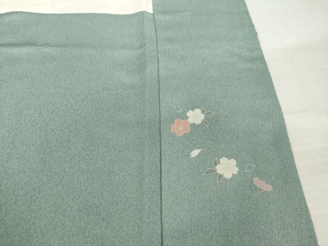 平和屋着物●訪問着 駒刺繍 雪輪重ね花文 暈し染め 金彩 正絹 逸品 AABI2451ck