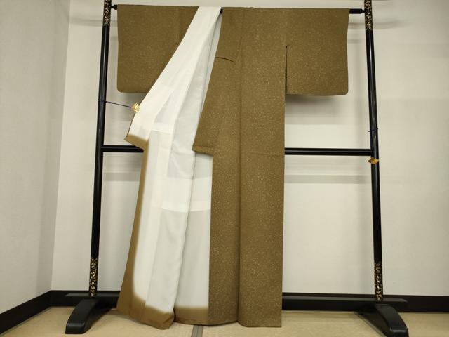 平和屋着物●京友禅 渥美博也 小紋 霞文 たたき染め 正絹 逸品 AABI2454ck