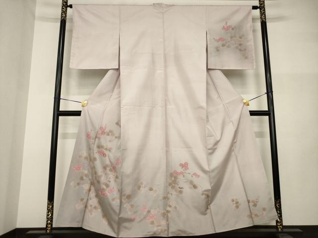 平和屋着物●本場大島紬 染大島 訪問着 花蔦草文 暈し染め 正絹 逸品 AABI2466ck