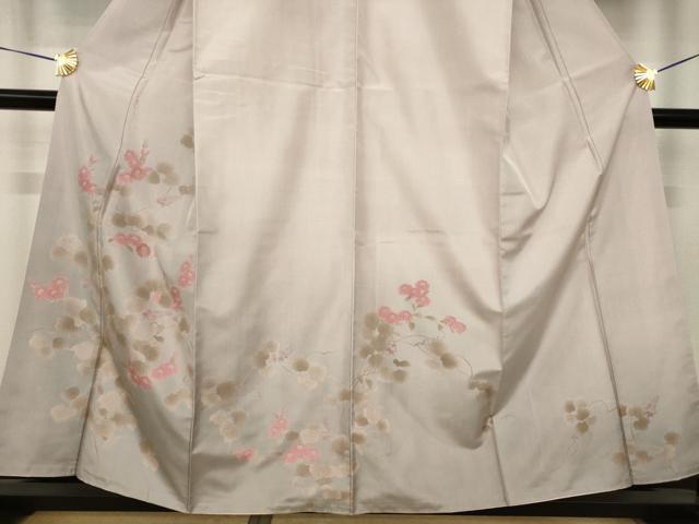 平和屋着物●本場大島紬 染大島 訪問着 花蔦草文 暈し染め 正絹 逸品 AABI2466ck