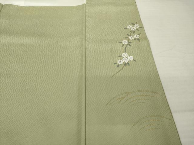 平和屋着物●豪華色留袖 友禅 吉祥飛鶴花文 松 金彩 正絹 逸品 AABI2480ck