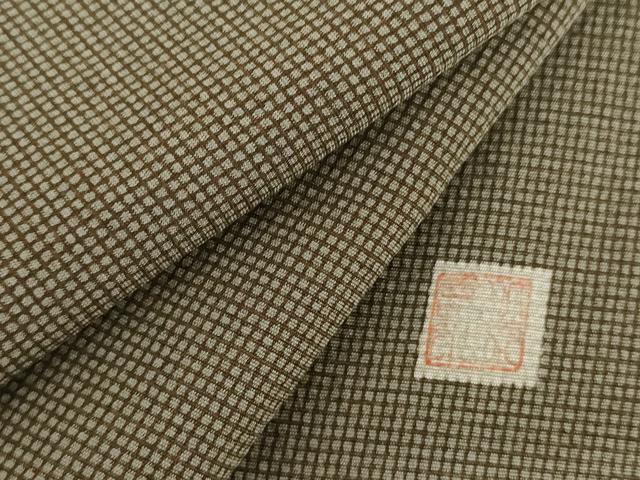 平和屋着物●小紋師 北原寿永 江戸小紋 角通し 正絹 逸品 AABI2488cs