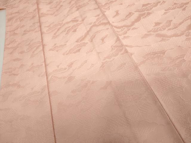平和屋着物●上質な色無地 松地紋 虹色 正絹 逸品 未使用 AABI2498cs