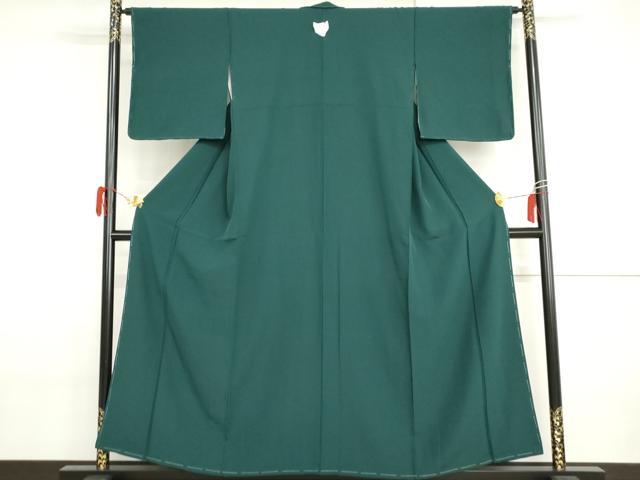 平和屋着物●上質な色無地 鉄色 正絹 逸品 未使用 AABI2513cs