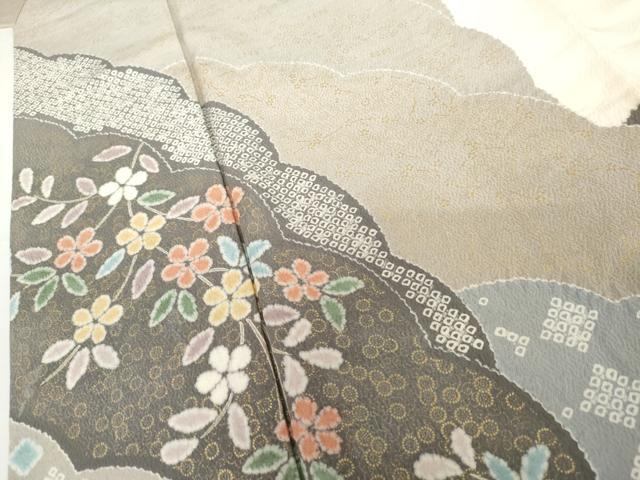 平和屋着物●訪問着 絞り 吉祥草花文 金彩 正絹 逸品 AABI2526cs