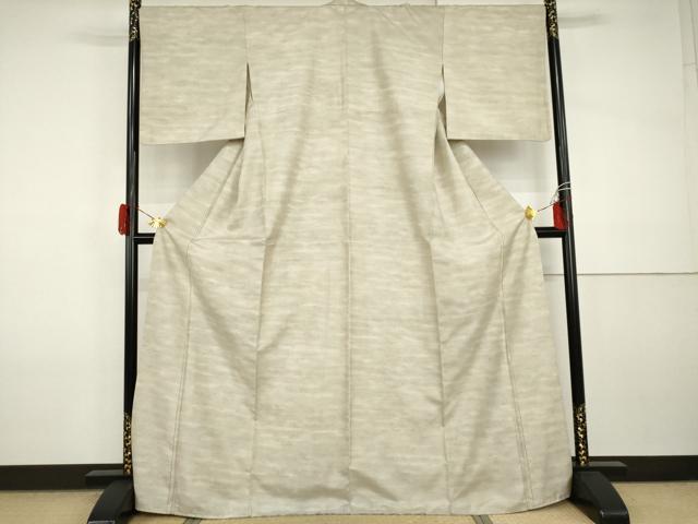 平和屋着物●石川県指定無形文化財 牛首紬 白山工房 手織り 霞文 さが美扱い 正絹 逸品 AABI2554cs