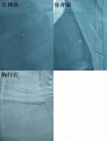 平和屋着物●男性 長襦袢 袷 絞り 立波丸文 正絹 逸品 AABI2558cs