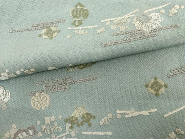 平和屋着物●総刺繍 訪問着 中国三大刺繍 相良刺繍 吉祥宝尽くし 正絹 逸品 未使用 AABI2560cs
