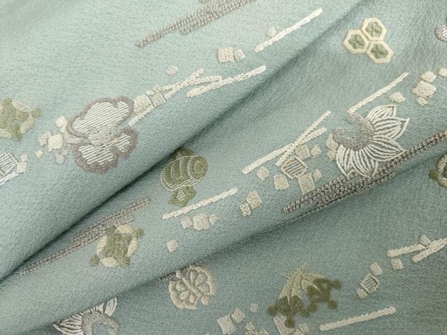 平和屋着物●総刺繍 訪問着 中国三大刺繍 相良刺繍 吉祥宝尽くし 正絹 逸品 未使用 AABI2560cs