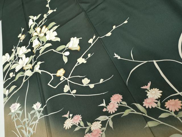 平和屋着物●訪問着 友禅 枝花文 暈し染め 金彩 鈴乃屋扱い 正絹 逸品 AABI2572cs