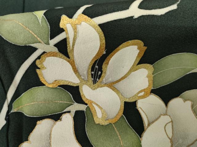 平和屋着物●訪問着 友禅 枝花文 暈し染め 金彩 鈴乃屋扱い 正絹 逸品 AABI2572cs