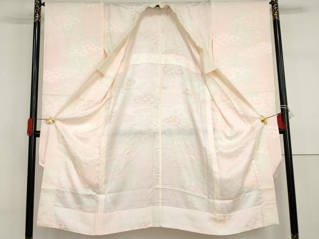 平和屋着物●豪華振袖・長襦袢(無双仕立て)セット 花松文 黒地 金彩 まるやま扱い 正絹 逸品 AABI2584cs
