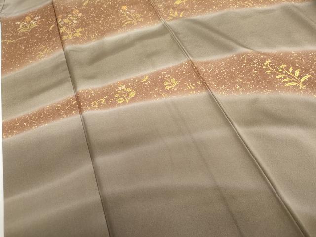 平和屋着物●訪問着 駒刺繍 枝花文 暈し染め 金彩 ますいわ屋扱い 正絹 逸品 AABI2608cs