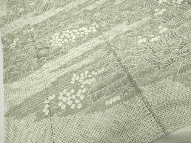 平和屋着物●訪問着 総絞り 松竹梅風景文 正絹 逸品 AABI2639cs
